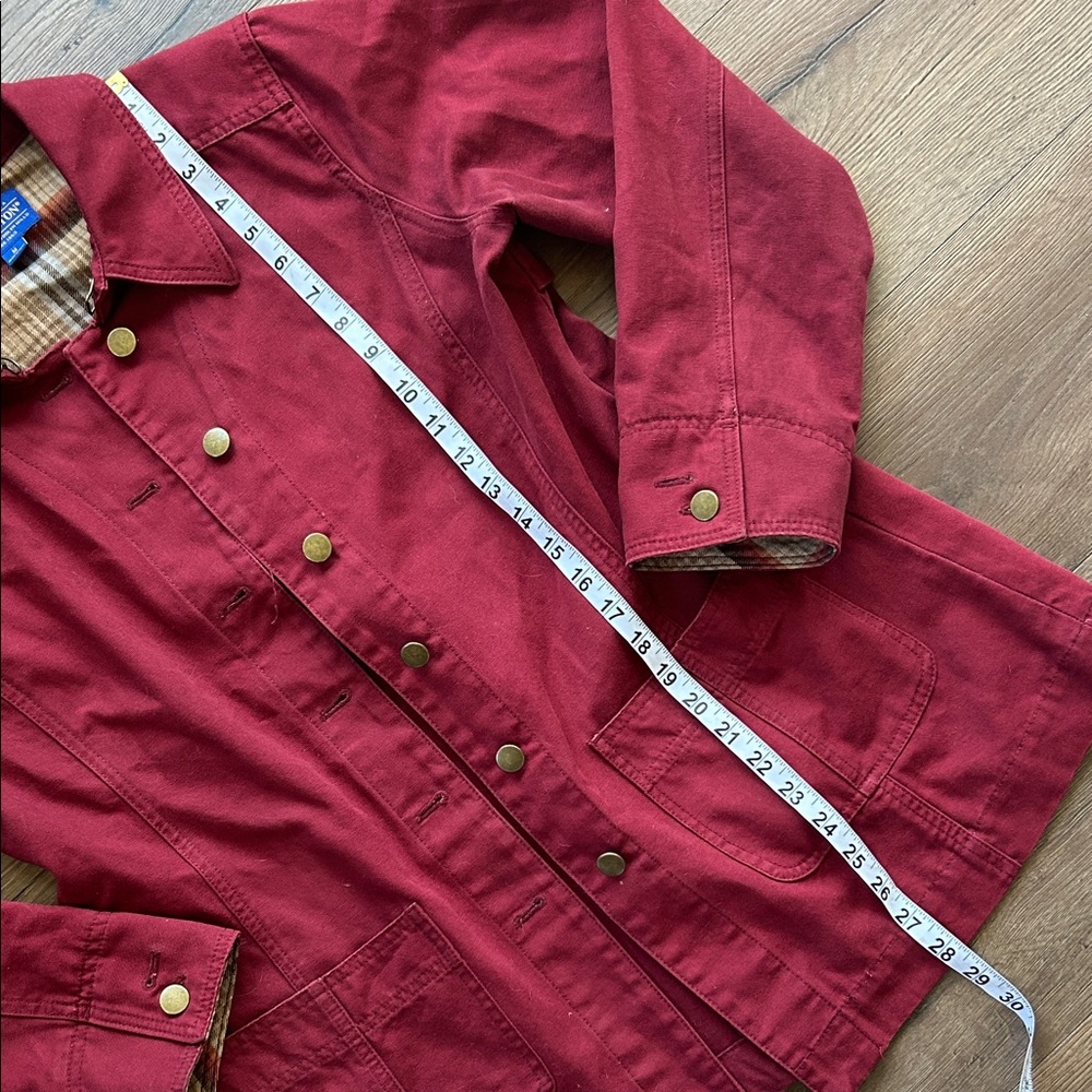 Pendleton Women's Deep Red Snap-Front Utility Jac… - image 2